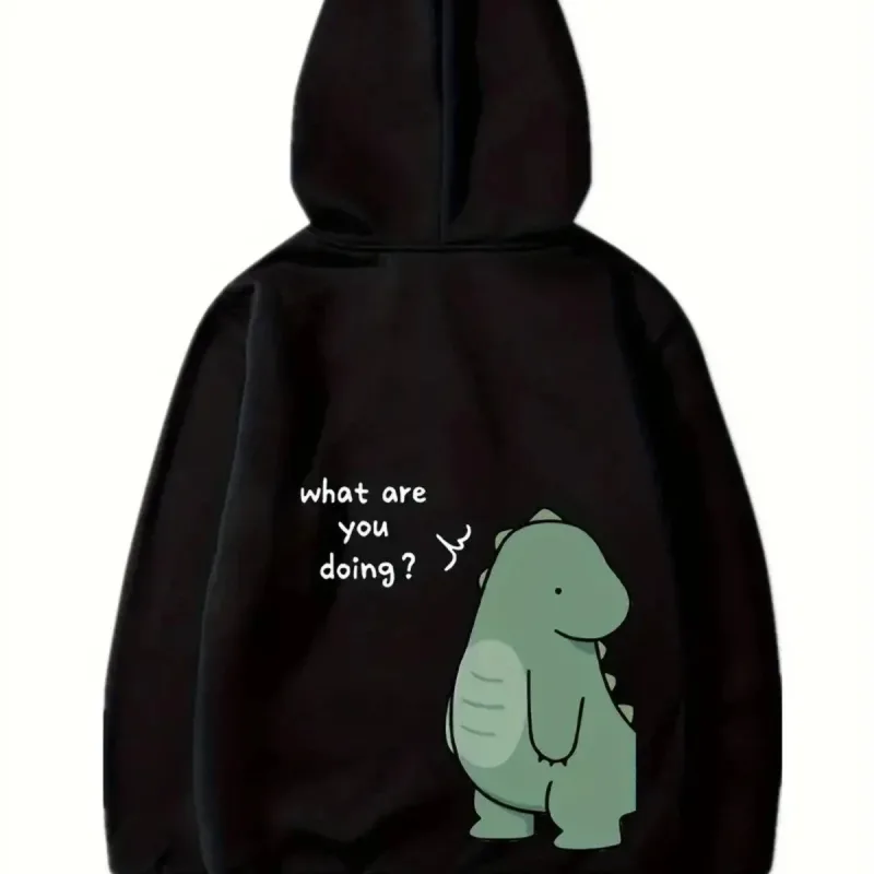 Erkek Siyah Oversize Sevgililer Günü Baskılı Kapüşonlu Sweatshirt