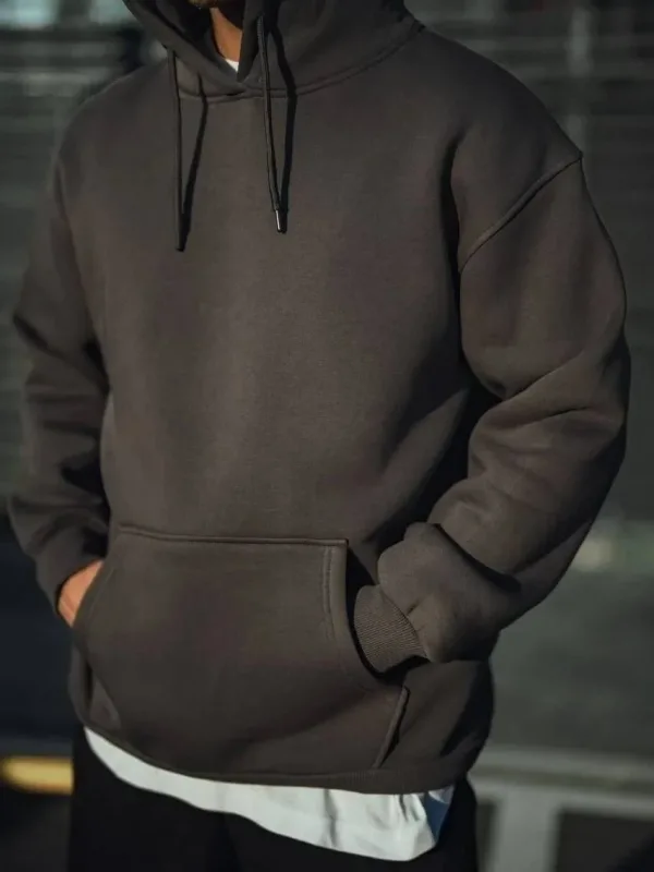 Sweatshirtê Mêran ê Dûmanî yê 3 Têlî Pembû yê Kêlûndar ê Basic 1