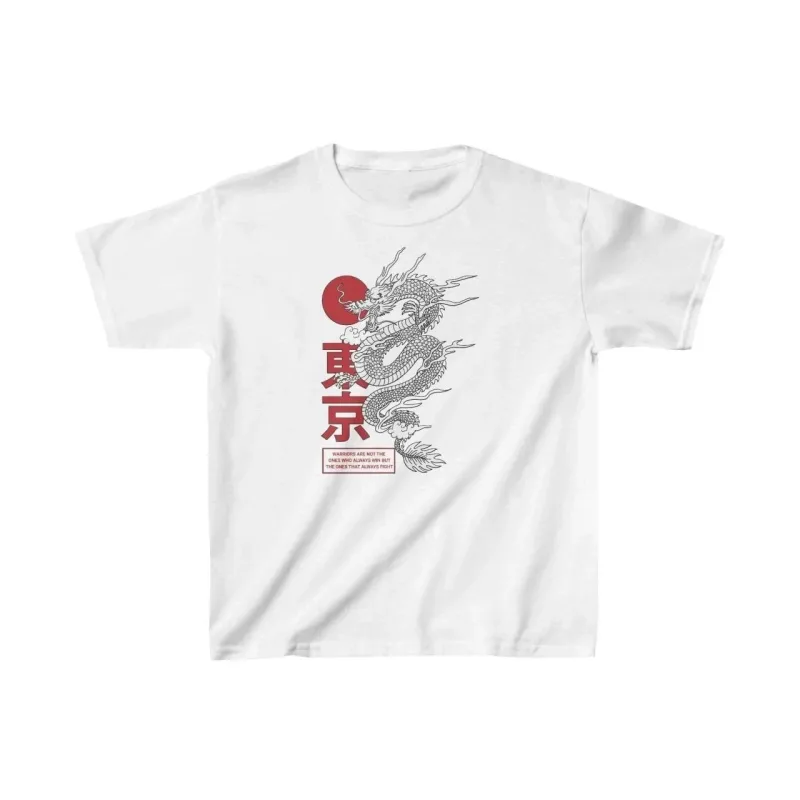 Çocuk Beyaz Baskılı Oversize T-Shirt
