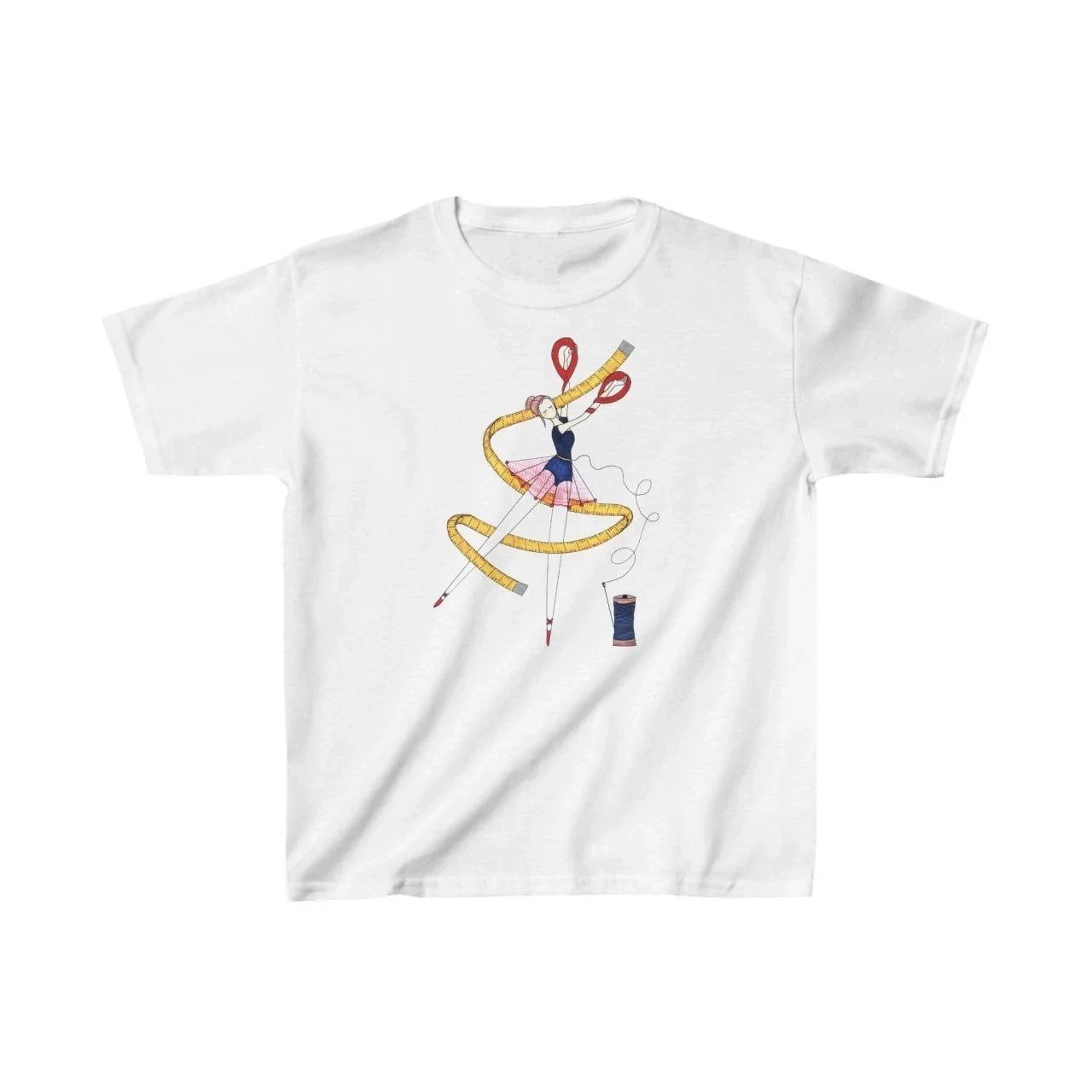 Παιδικό Λευκό Τυπωμένο Oversize Στρογγυλό Λαιμό T-Shirt