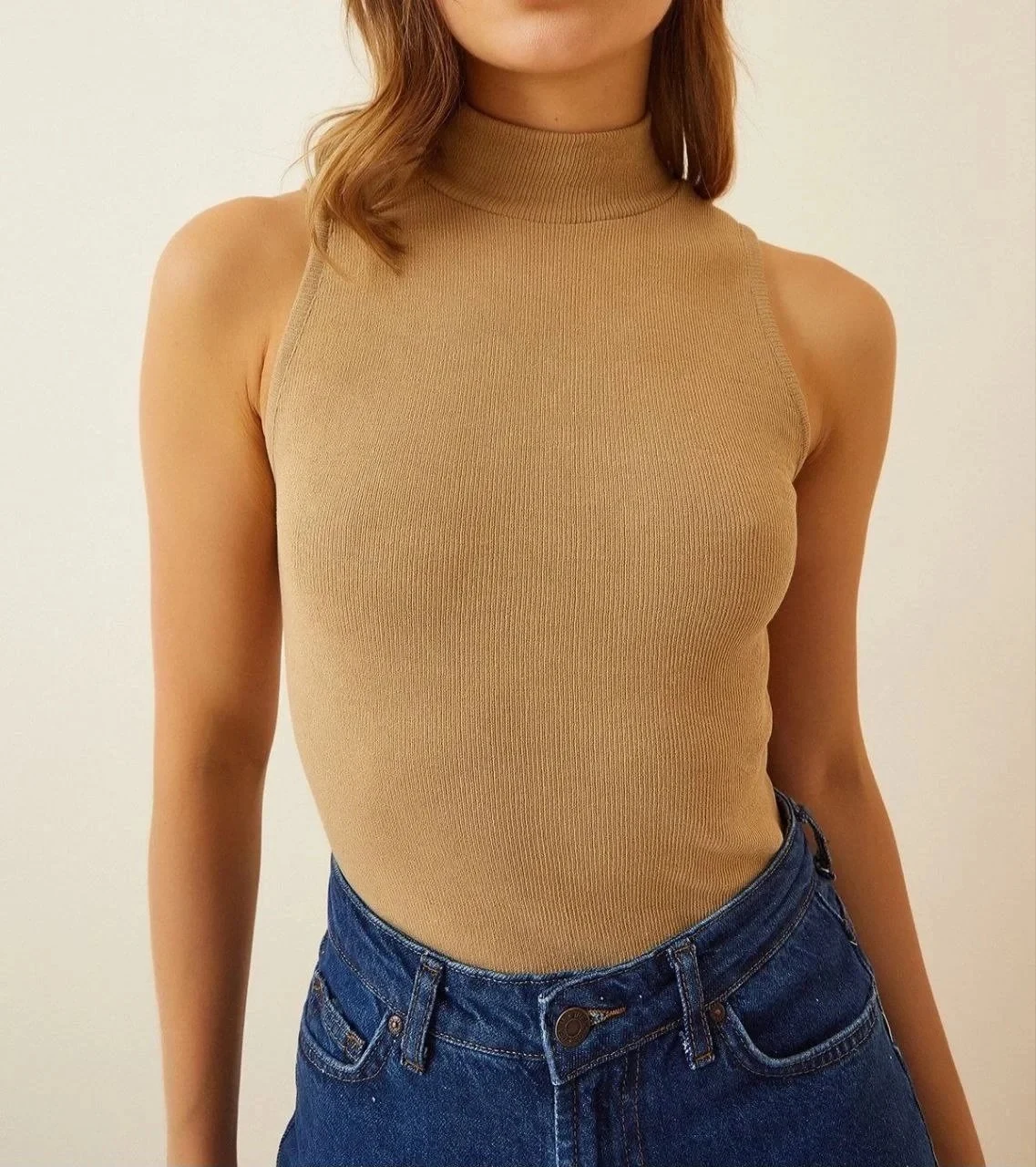 Ženski Camel rebrasti likra body