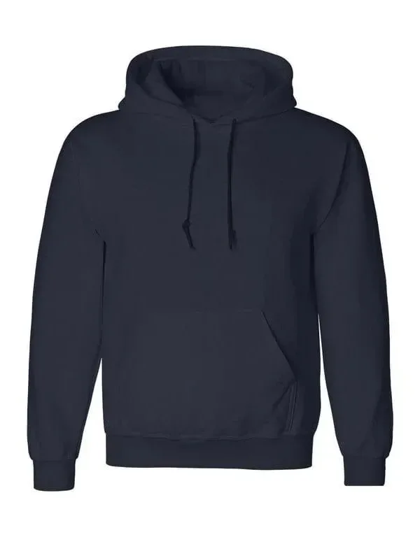 Muški tamnoplavi oversize 3-nitni pamučni kapuljač s džepovima, sweatshirt 2