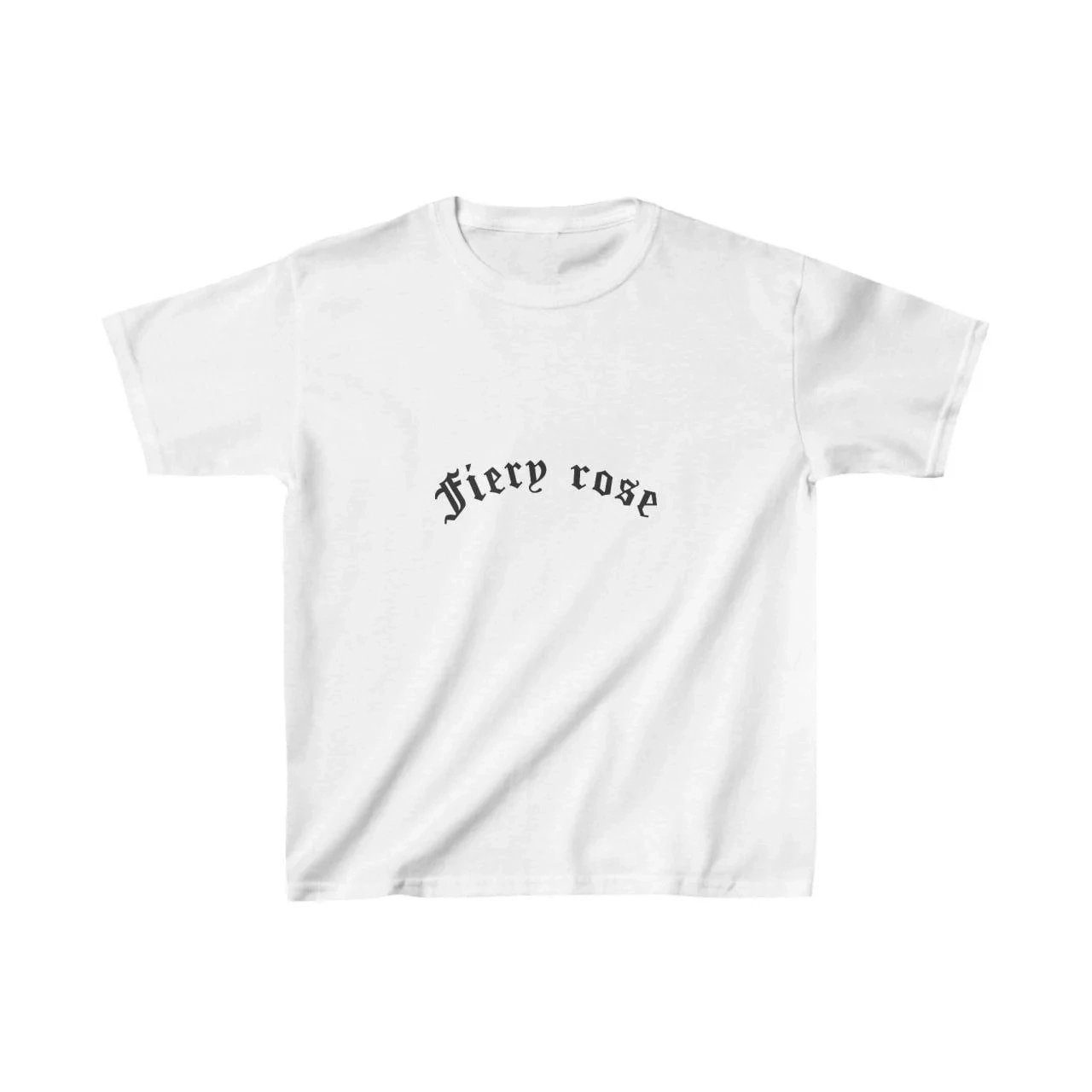 Παιδικό Λευκό Printed Oversize Στρογγυλό Λαιμό T-shirt