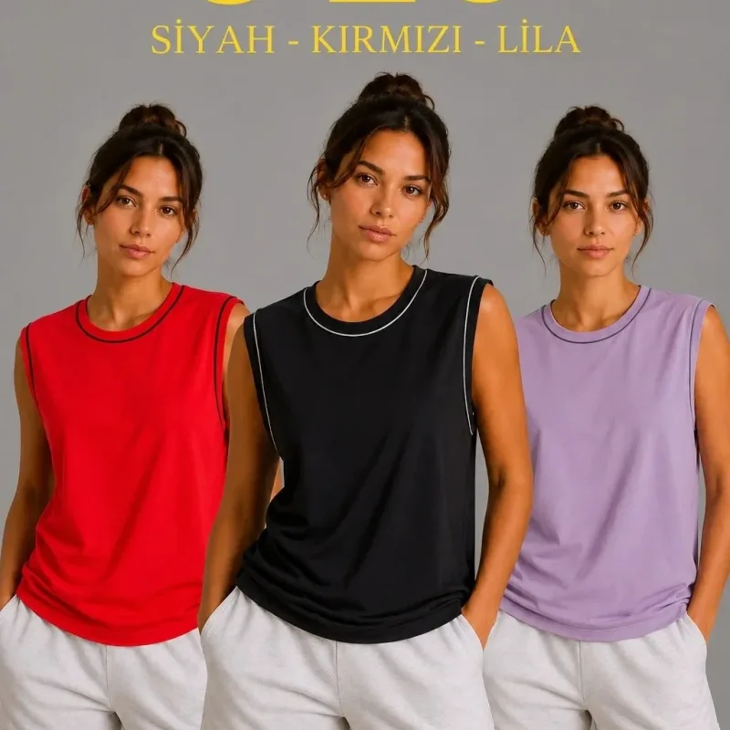 Jina 3'lü Set Bêçek Bisîklet Yaka Sporcu Atlet