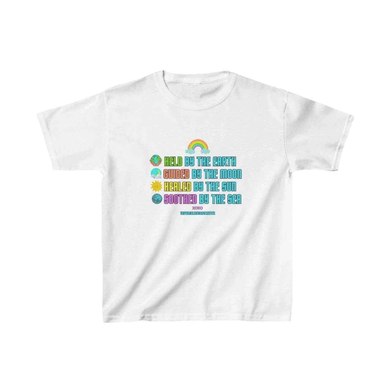 Παιδικό Λευκό Printed Oversize Στρογγυλή Λαιμόκοψη T-shirt