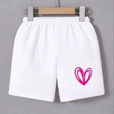 Qadın Ağ Beli Elastikli Naxışlı Mini Şort 1