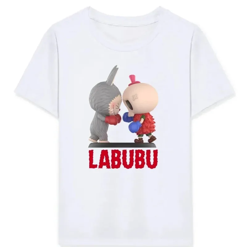 Dječja bijela majica s printom Labubu oversize