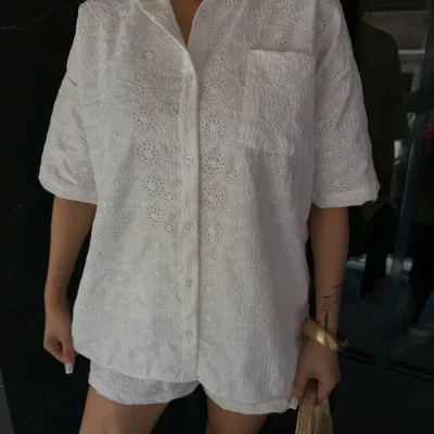 Šorc Broderie set Bijela 5
