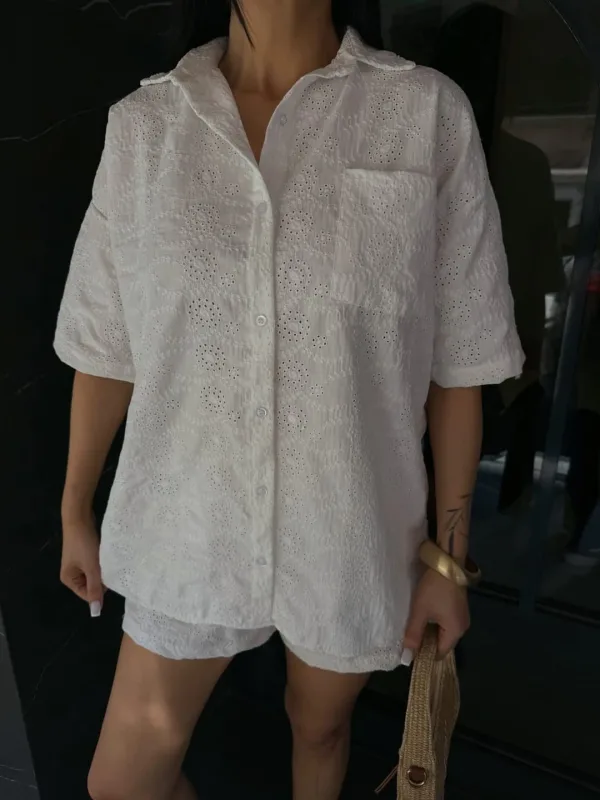 Šorc Broderie set Bijela 5