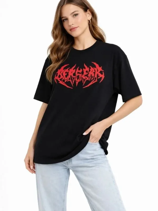 Ženska Crna Oversize Bicikli Kragna Print Majica 3