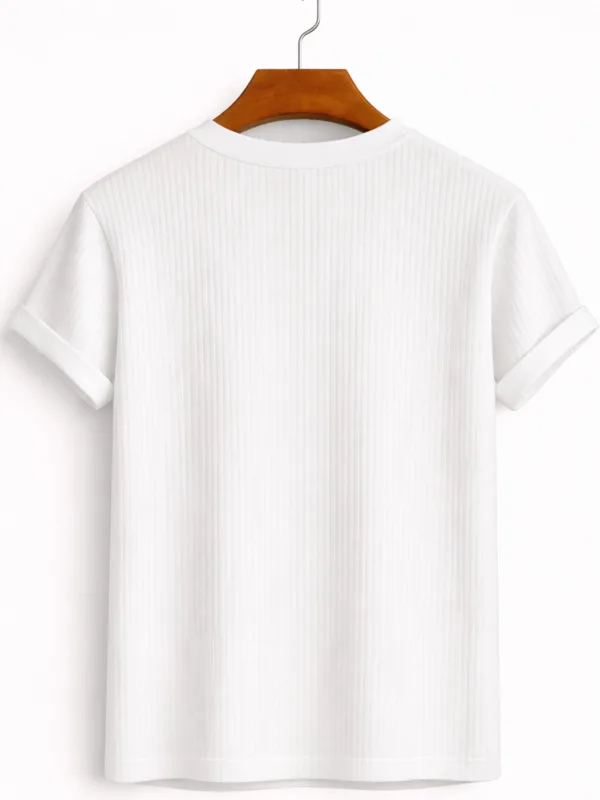Muški basic pamuk oversize bicikli kragna majica 3