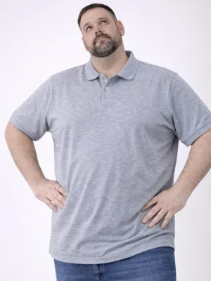 Pánske sivé piqué látka gombíkový polo golier veľká veľkosť tričko