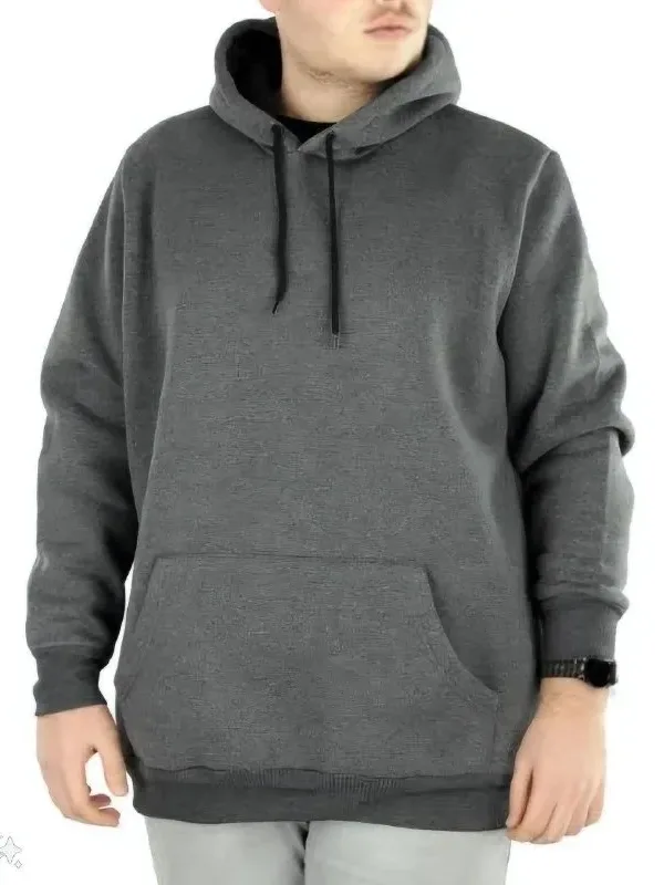 Sweatshirtê Mêran ê Dûkelî Oversize 3 Têl Pembû Bi Kapek û Bêrîk 1