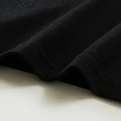 Ženska crna oversized biciklistička kragna crtani print majica 3