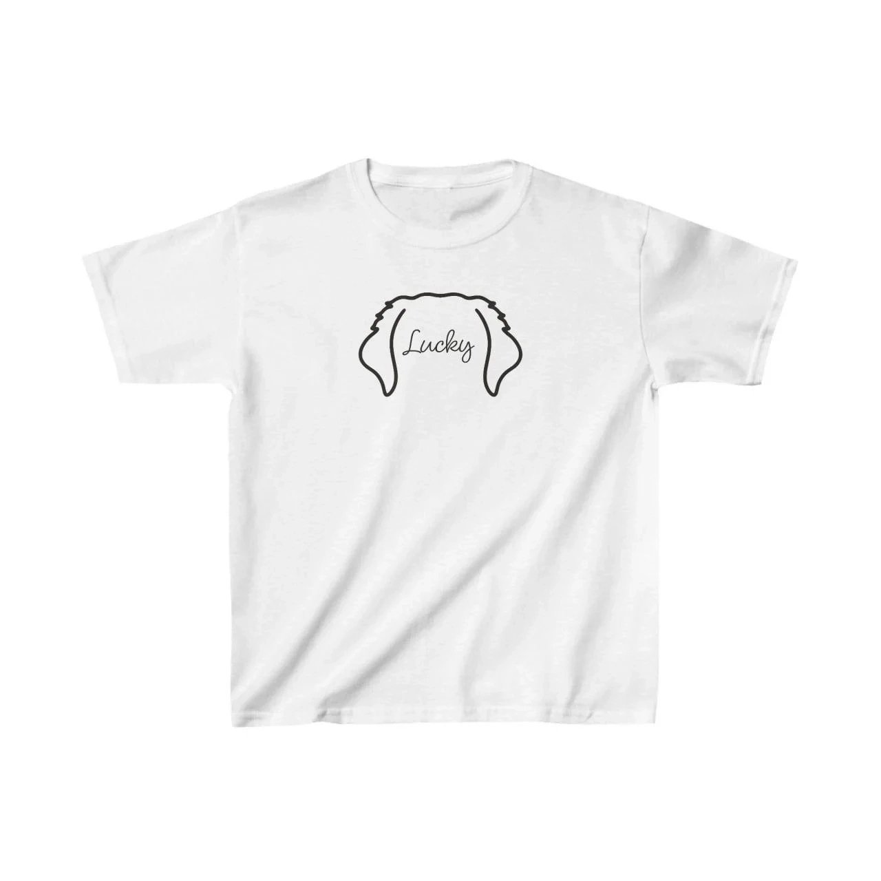 Παιδικό Λευκό Τυπωμένο Oversize Ποδηλατόλαιμο T-Shirt