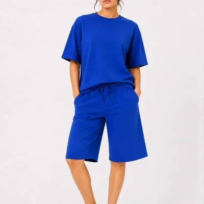 Γυναικείο Σετ 2 Τεμαχίων Oversize Δίνημα Σορτς 6