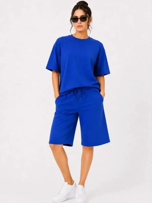 Γυναικείο Σετ 2 Τεμαχίων Oversize Δίνημα Σορτς 6