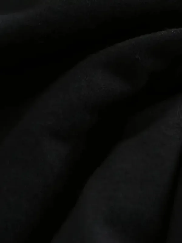 Damski Czarny Oversize Rowerowy Kołnierz Nadrukowany T-shirt 5