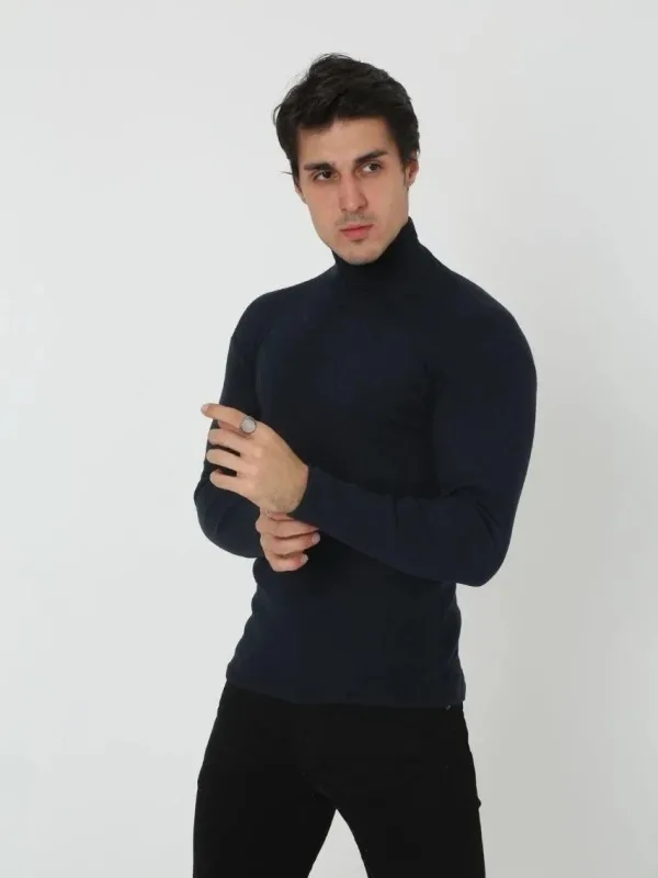 Laşê Mêran Reş Slim Fit Likralı Fitilli Qirikê Body 3