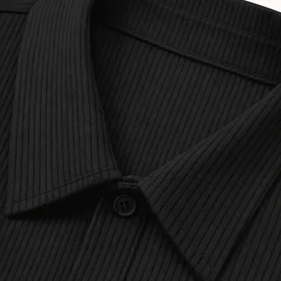 Black White 2-Pack Men's Oversize Ribbed Polo Neck 6
