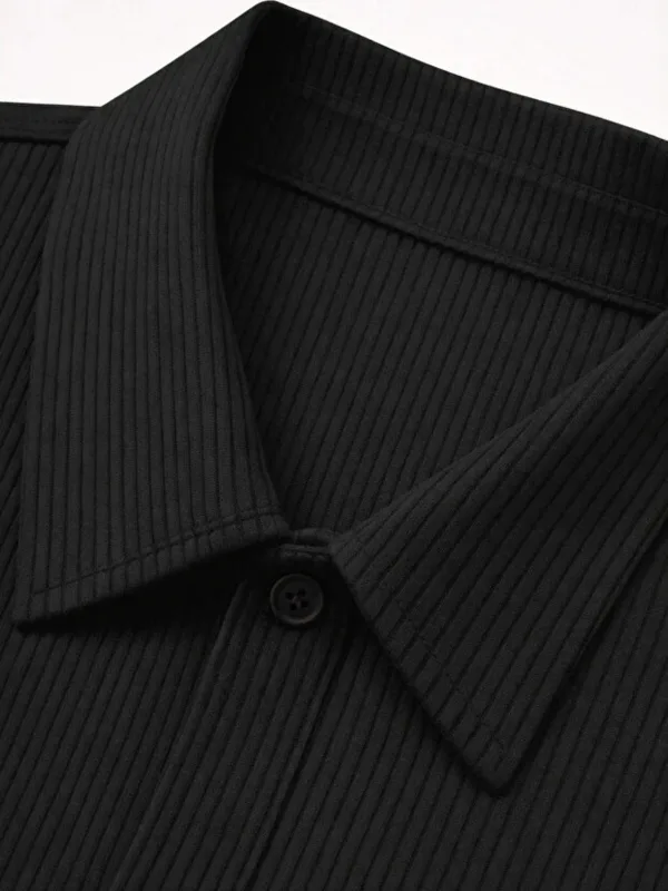 Black White 2-Pack Men's Oversize Ribbed Polo Neck 6