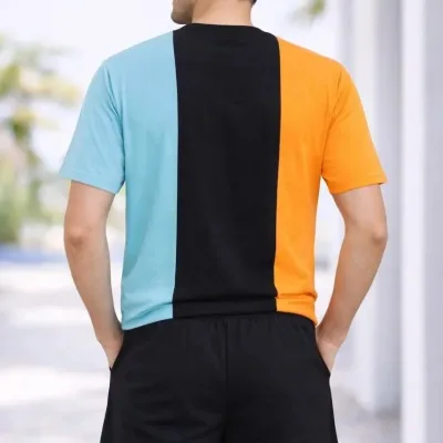 Muški 2-komplet oversize vezena majica šorc komplet 2