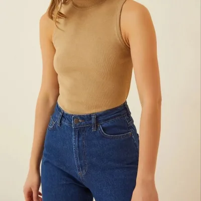 Ženski Camel rebrasti likra body 5