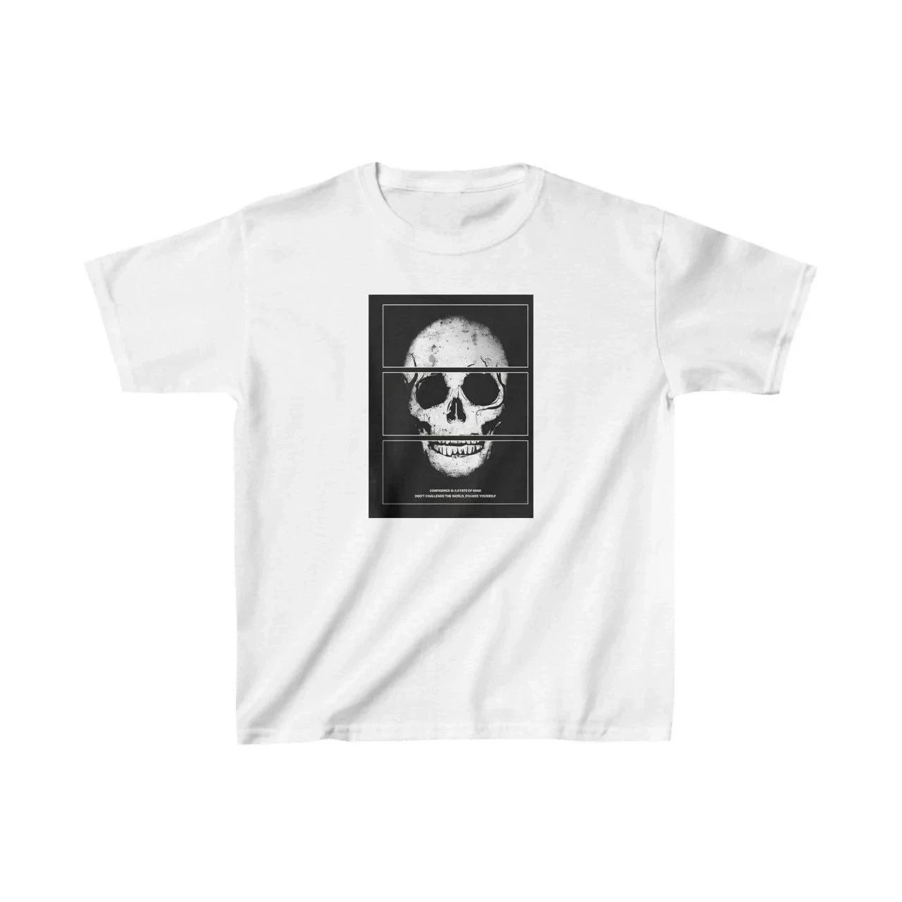 Bluzë për fëmijë e bardhë oversize me print