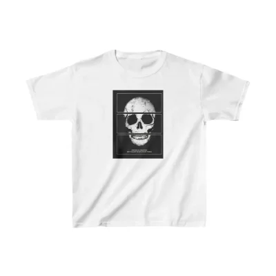 Bluzë për fëmijë e bardhë oversize me print 1