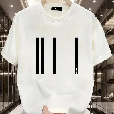 Damski Biały Oversize Rowerowy Kołnierz Nadrukowany T-shirt 1