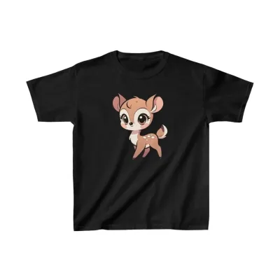 Παιδικό Μαύρο Oversize Τυπωμένο Ποδηλατόλαιμο Τ-Shirt 1