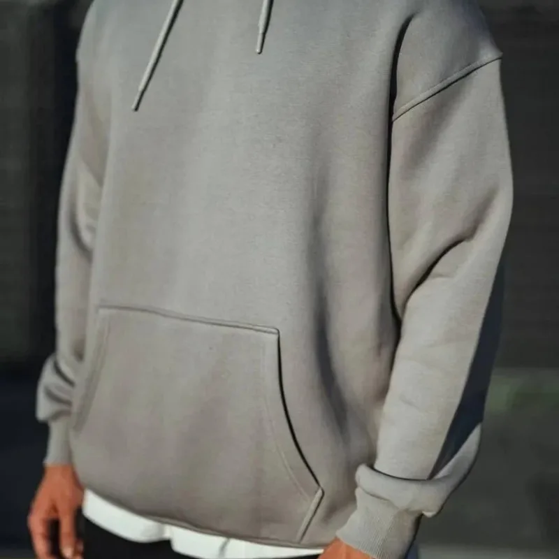 Sweatshirtê Mêran ê Gewr ê Boyaxkirî yê 3 Têlî Penye yê Kêlûndar ê Basic