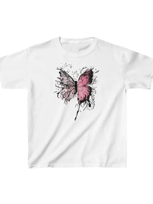 Παιδικό Λευκό Printed Oversize Κοριτσίστικο T-shirt 1