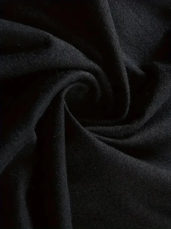 Ženska crna oversized biciklistička kragna crtani print majica 6