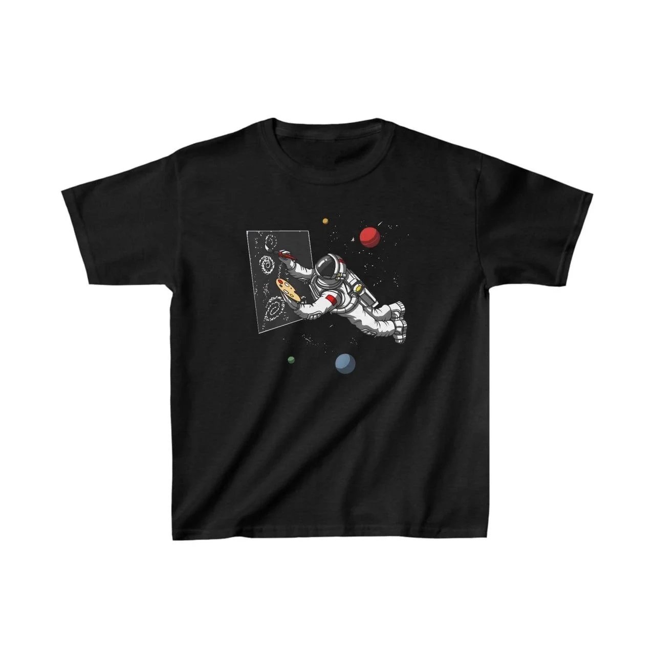 Παιδικό Μαύρο Oversize Τυπωμένο T-Shirt