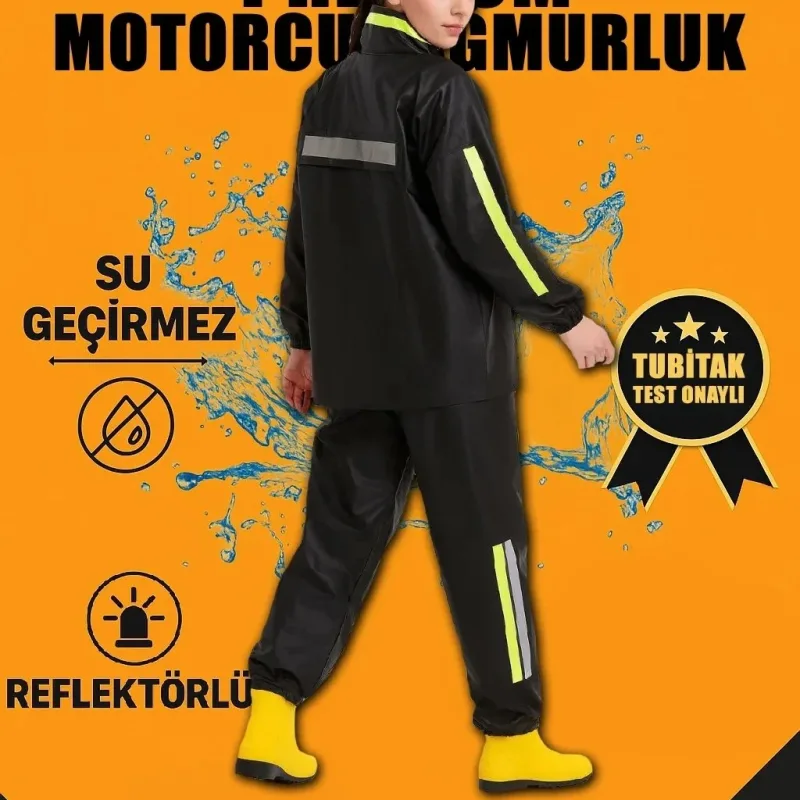 Kadın Reş Ava PVC Reflektorî Motorvan Baranê
