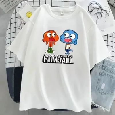 Tîşorta Zarokan a Spî Çapkirî Pembû Oversize 2
