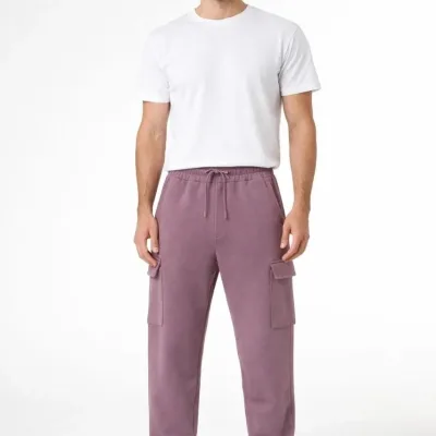 Muške ružičaste baggy trenirke s džepovima 3