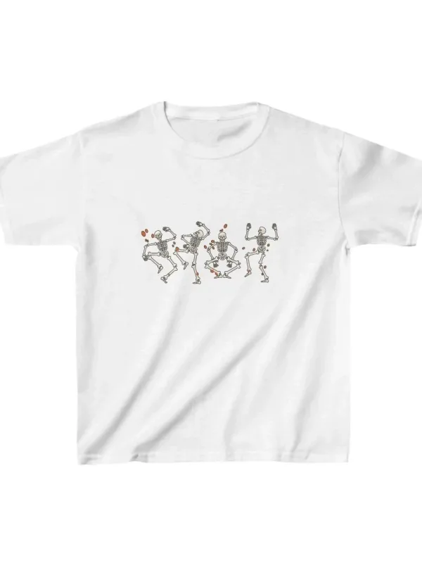 Uşaq Ağ Çap Oversize Velosiped Yaxa T-Shirt 1