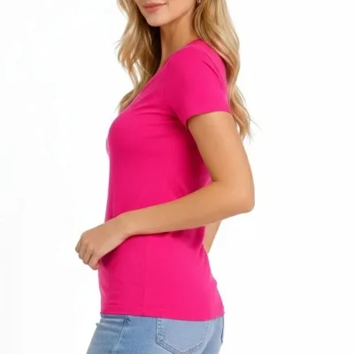 Dámska sada 3 ks V-výstrih, krátky rukáv, slim fit tričká 6