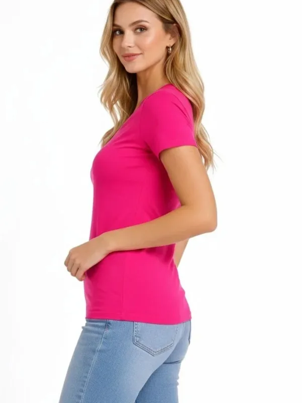 Dámska sada 3 ks V-výstrih, krátky rukáv, slim fit tričká 6