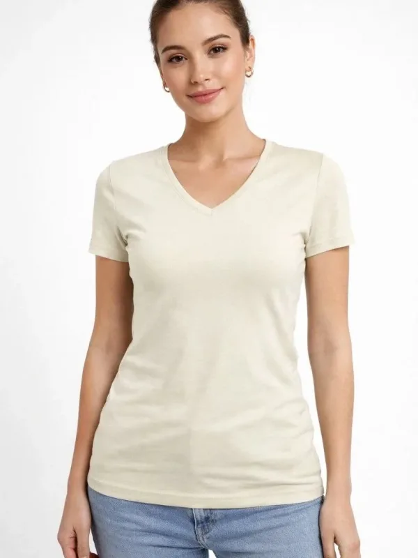 Qadın Daş Slim Fit Likralı V Yaxalı Əsas Body Köynək 4