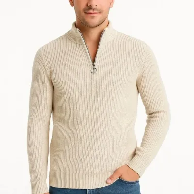 Men's 3-Piece Set Thick Cotton Ribbed Knit Sweater 4