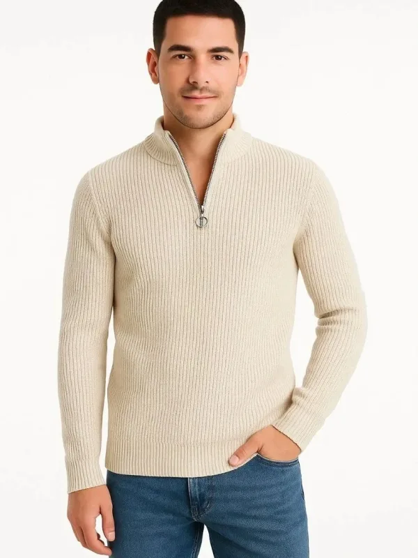 Men's 3-Piece Set Thick Cotton Ribbed Knit Sweater 4