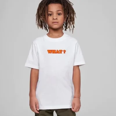 Παιδικό Λευκό Τυπωμένο Oversize T-Shirt 2