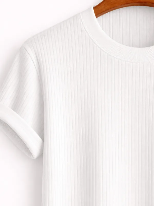 Muški basic pamuk oversize bicikli kragna majica 4
