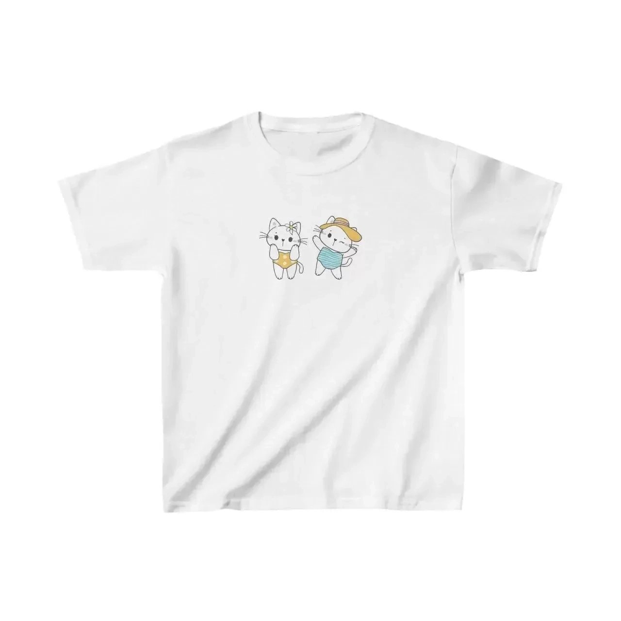 Παιδικό Λευκό Τυπωμένο Oversize T-Shirt