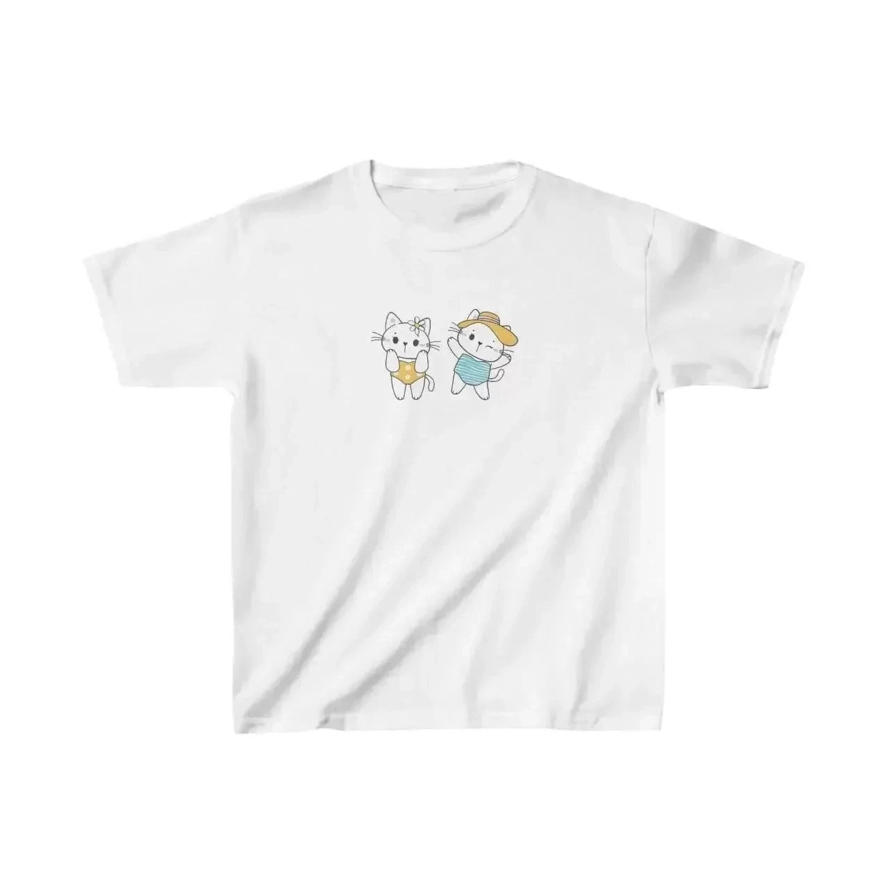 Παιδικό Λευκό Τυπωμένο Oversize T-Shirt