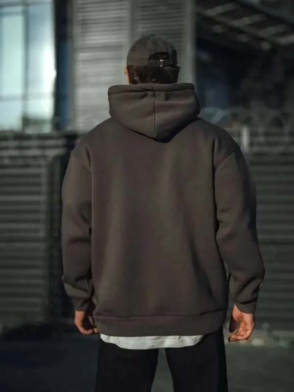 Sweatshirtê Mêran ê Dûmanî yê 3 Têlî Pembû yê Kêlûndar ê Basic 2