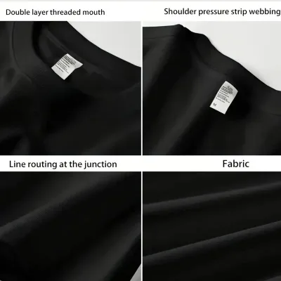 Ženska crna oversized biciklistička kragna sa printom kratkih rukava majica 4